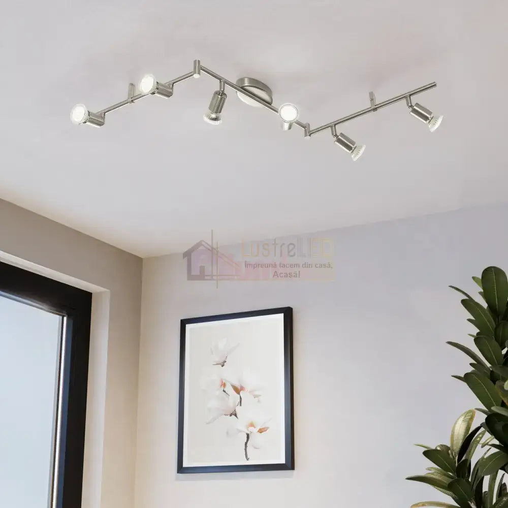 Lustra BUZZ-LED Reglabila Argintie 105cm 105CM / MINIMALIST DESIGN / ARGINTIE Lighting Fixtures