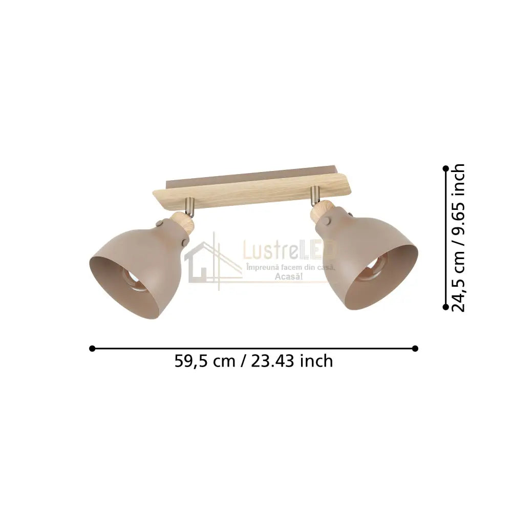 Lustra cu 2 Spoturi ARRECIFE Brown & Silver Chandeliers