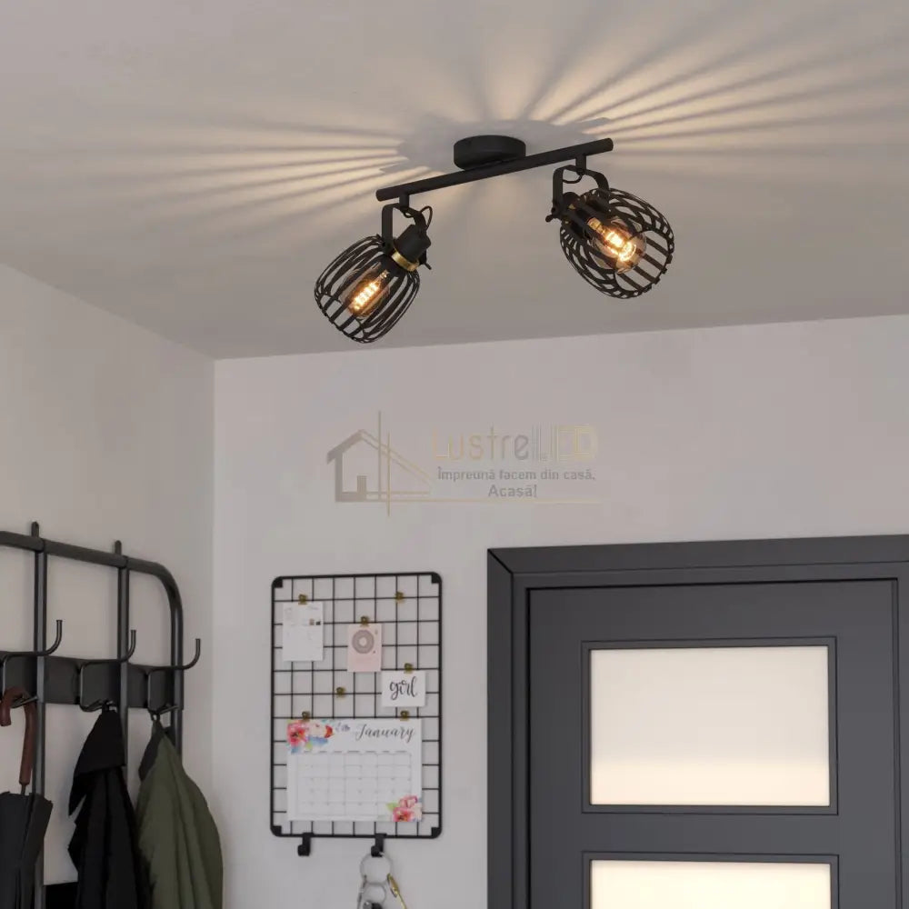 Lustra cu 2 Spoturi Black GIRONA EGLO 900662 lustreled.ro