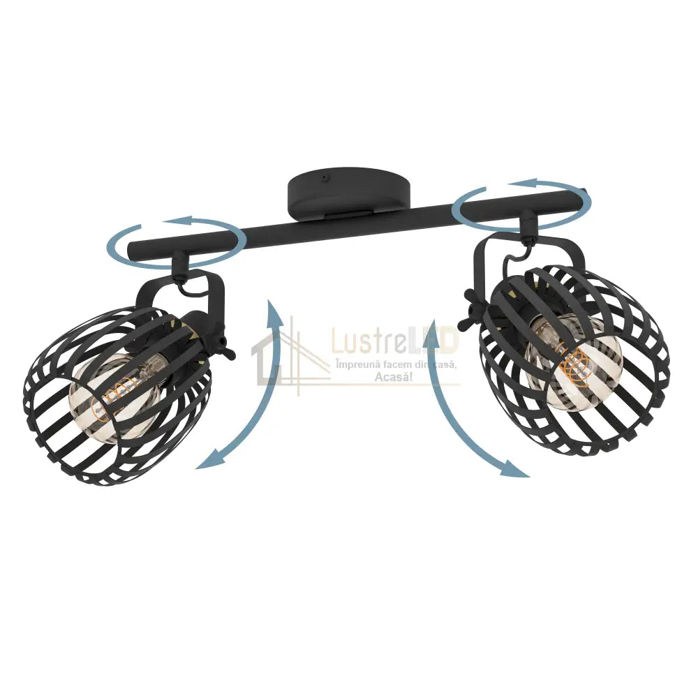 Lustra cu 2 Spoturi Black GIRONA EGLO 900662 lustreled.ro