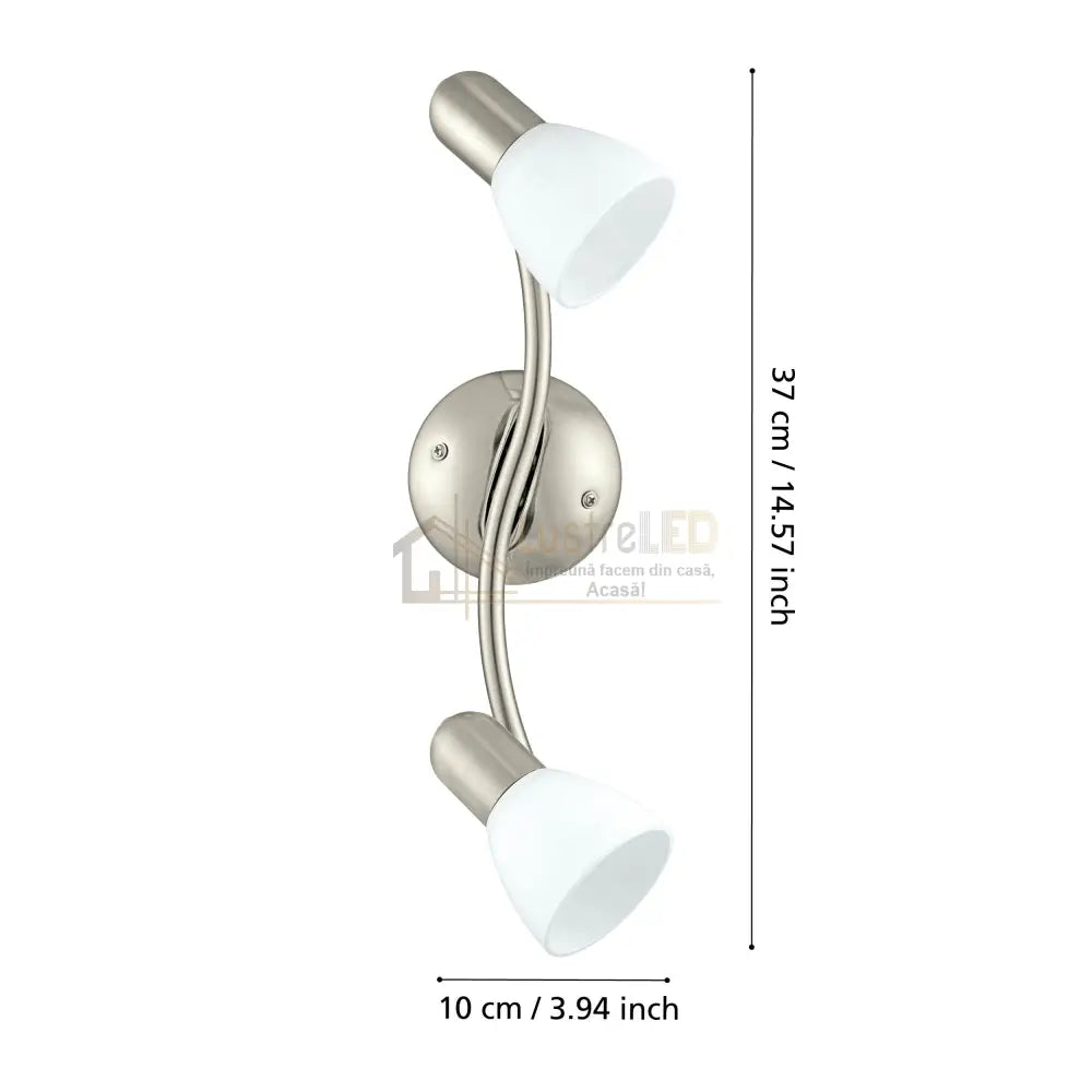 Lustra cu 2 Spoturi Reglabile DAKAR 1 Silver & White Chandeliers