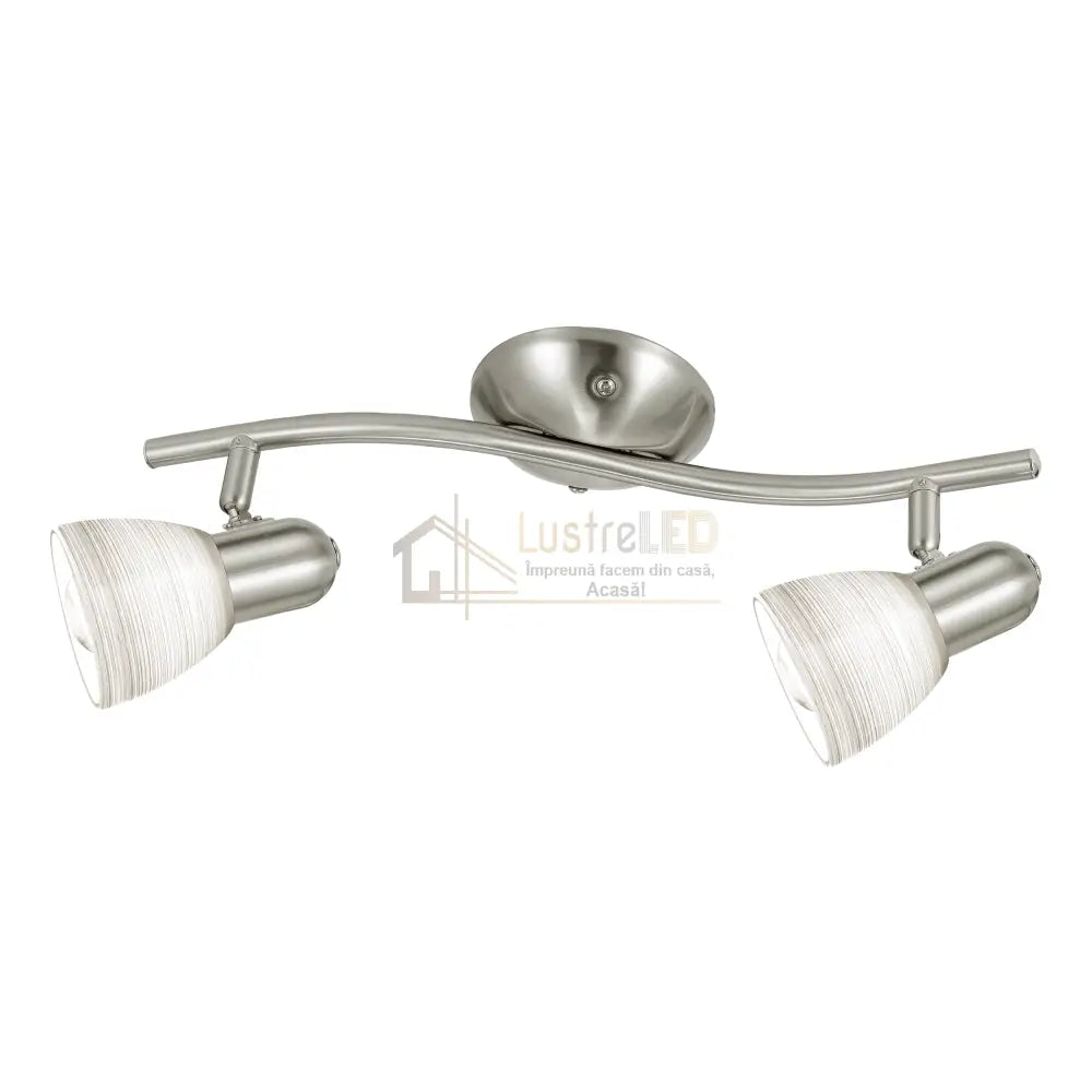 Lustra cu 2 Spoturi Reglabile DAKAR 1 Silver & White Chandeliers