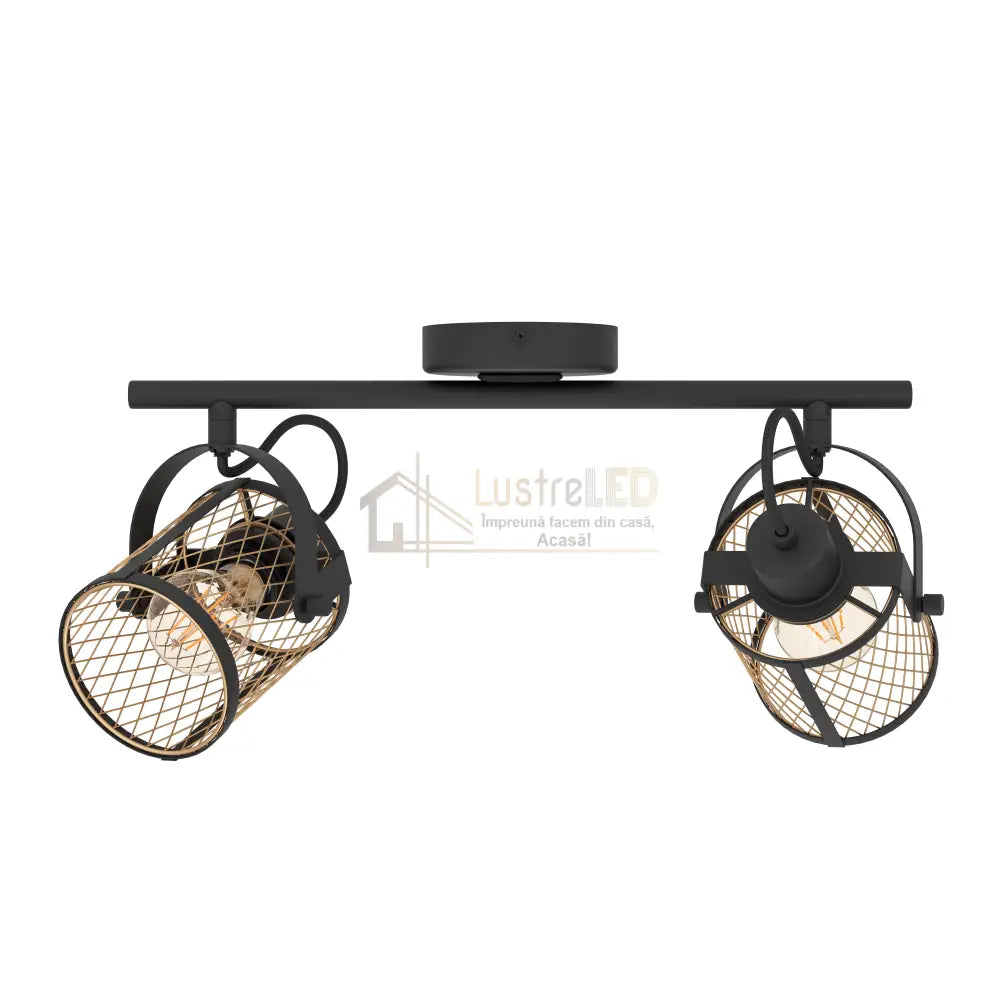 Lustra cu 2 Spoturi Reglabile DELLOW Black Eglo Chandeliers