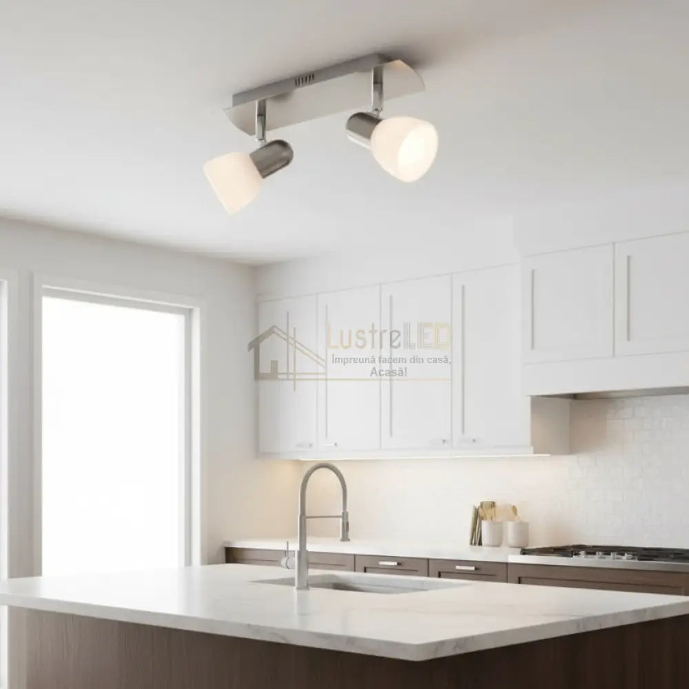Lustra cu 2 Spoturi Reglabile ENEA Silver Eglo Chandeliers