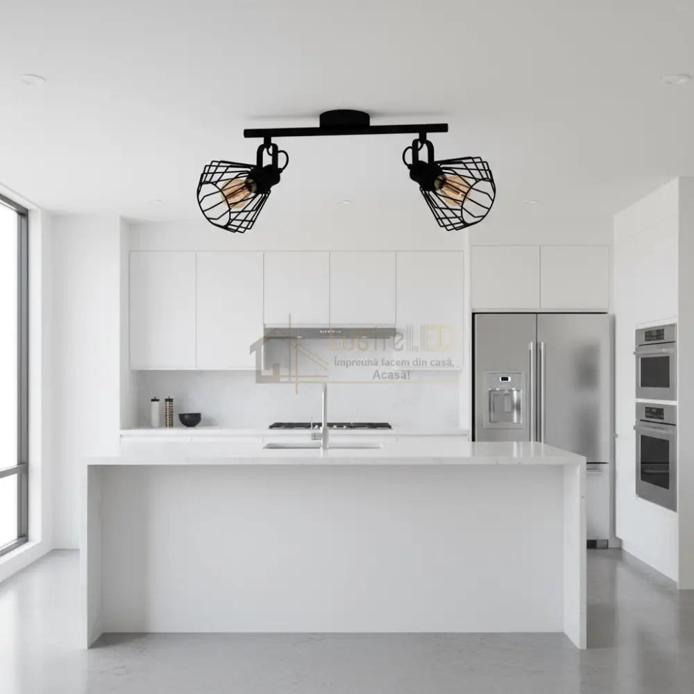 Lustra cu 2 Spoturi Reglabile TABILLANO Black Eglo Chandeliers
