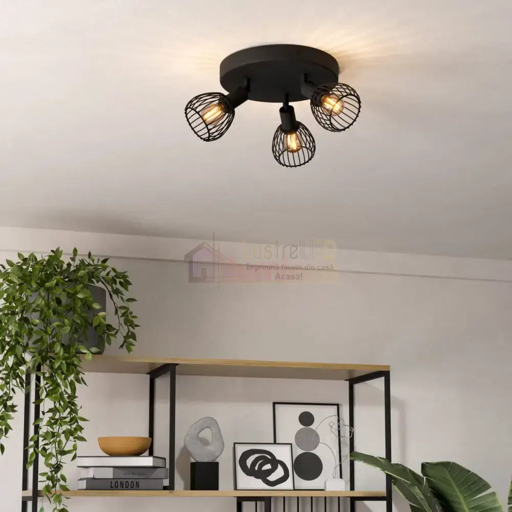 Lustra Cu 3 Spoturi Reglabile Black SONNINO 25CM Lighting Fixtures