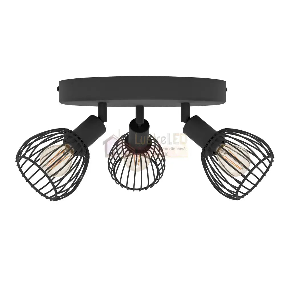 Lustra Cu 3 Spoturi Reglabile Black SONNINO 25CM Lighting Fixtures
