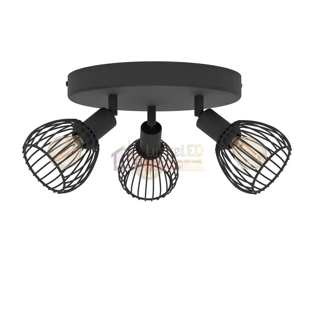 Lustra Cu 3 Spoturi Reglabile Black SONNINO 25CM Lighting Fixtures