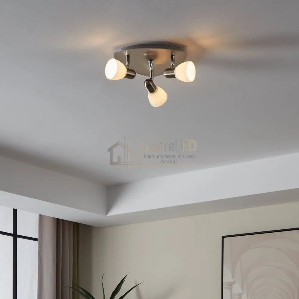 Lustra cu 3 Spoturi Reglabile ENEA Silver Eglo Chandeliers