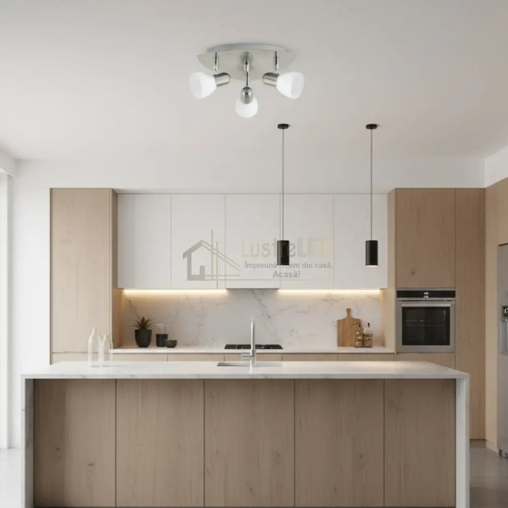 Lustra cu 3 Spoturi Reglabile ENEA Silver Eglo Chandeliers