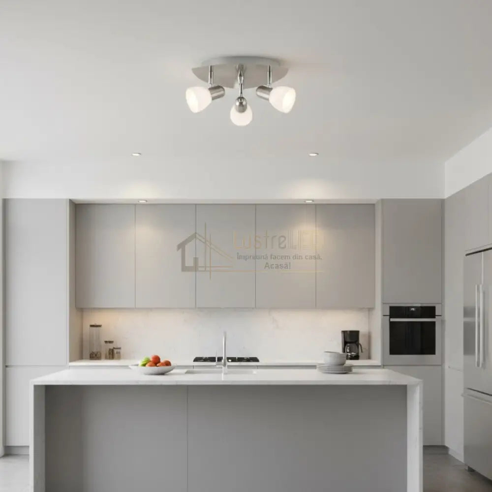 Lustra cu 3 Spoturi Reglabile ENEA Silver Eglo Chandeliers