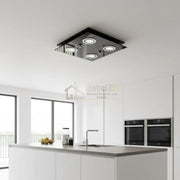 Lustra Cu 4 Spoturi GRATTINO Black Eglo Lighting Fixtures