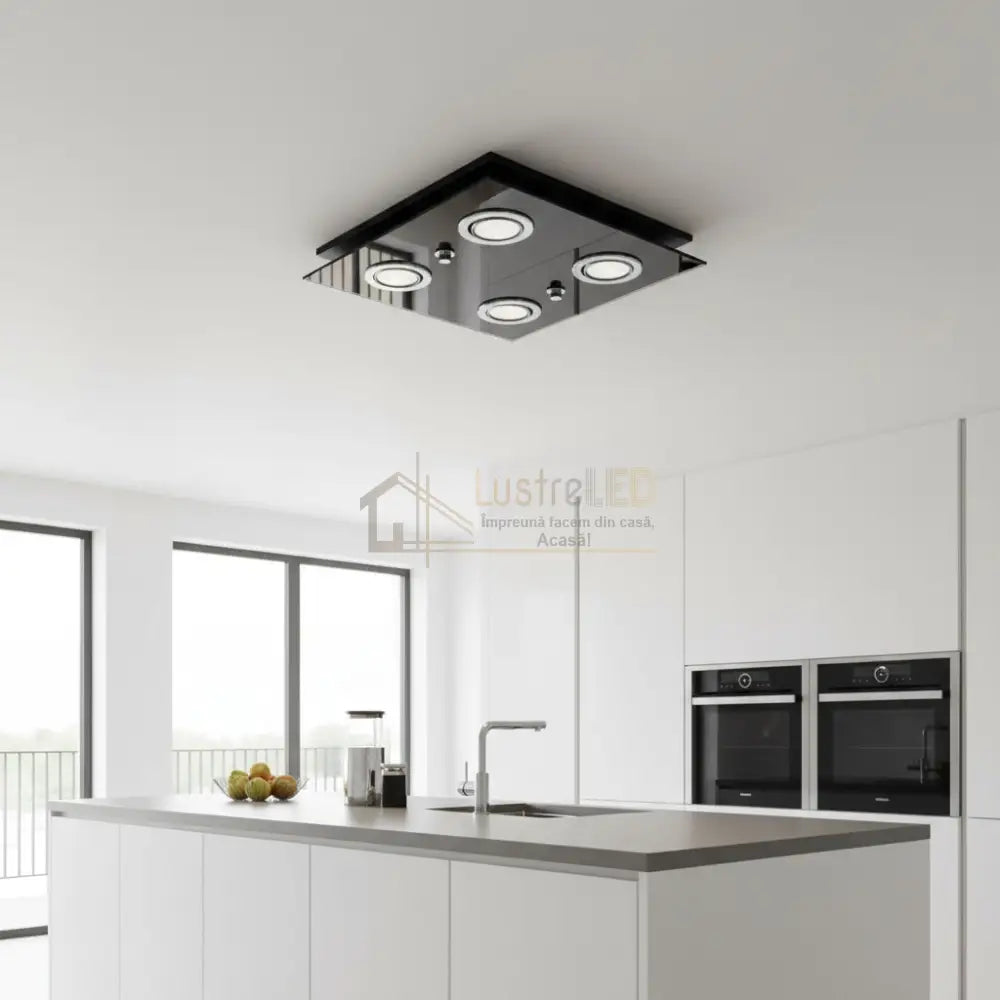 Lustra Cu 4 Spoturi GRATTINO Black Eglo Lighting Fixtures