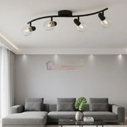 Lustra Cu 4 Spoturi Reglabile Black POLLICA 64CM NEAGRA Lighting Fixtures