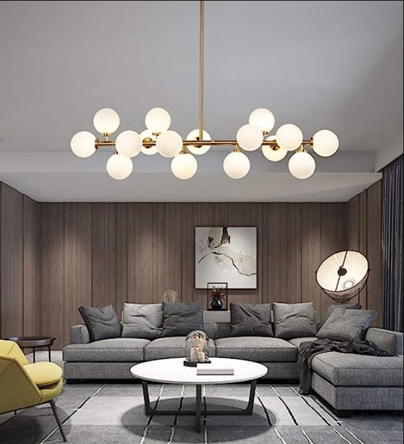 Lustra Abajur MAT GOLD Liniara 16xG9