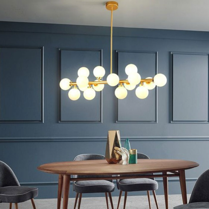 Lustra Abajur MAT GOLD Liniara 16xG9