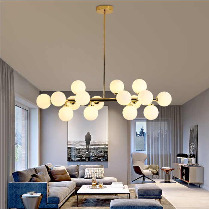 Lustra Abajur MAT GOLD Liniara 16xG9