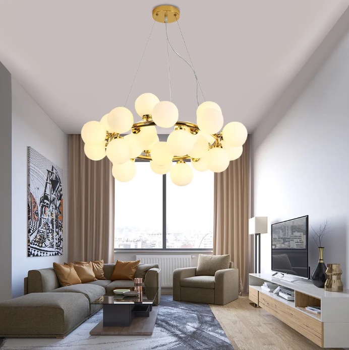 Lustra Abajur MAT GOLD Rotunda 15xG9 50CM