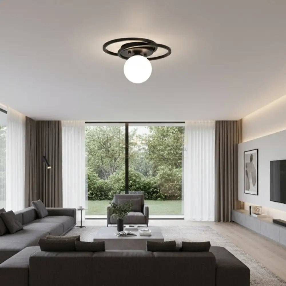 Lustra FIERA Black Abajur Mat 1xE27 Lighting Fixtures