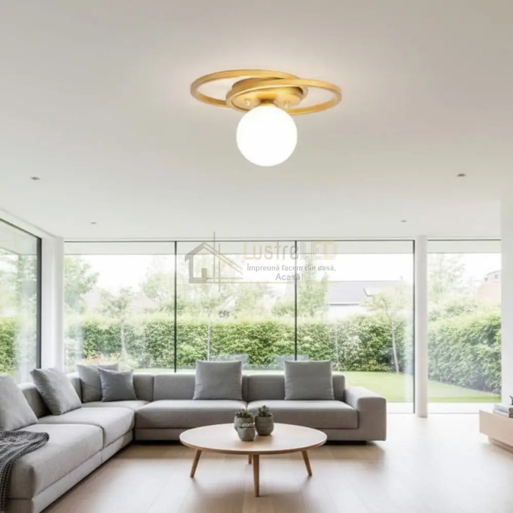 Lustra FIERA Gold Abajur Mat 1xE27 Lighting Fixtures