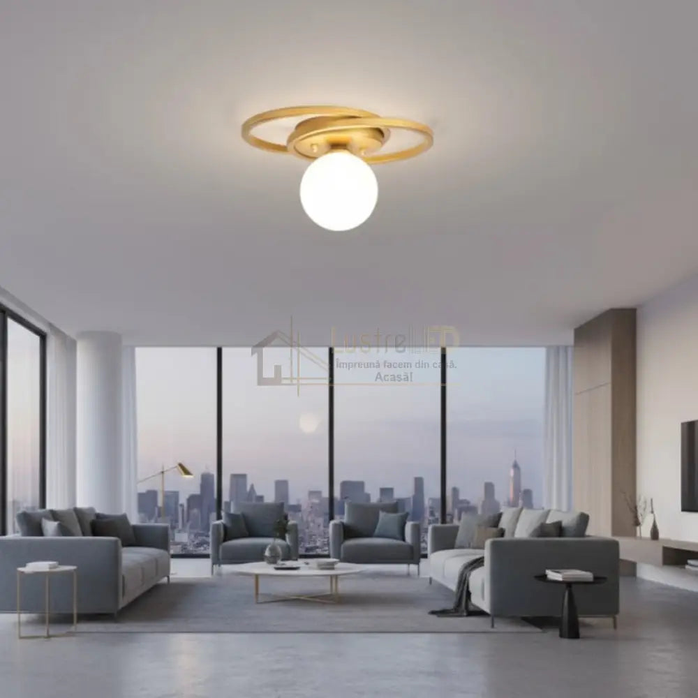 Lustra FIERA Gold Abajur Mat 1xE27 Lighting Fixtures