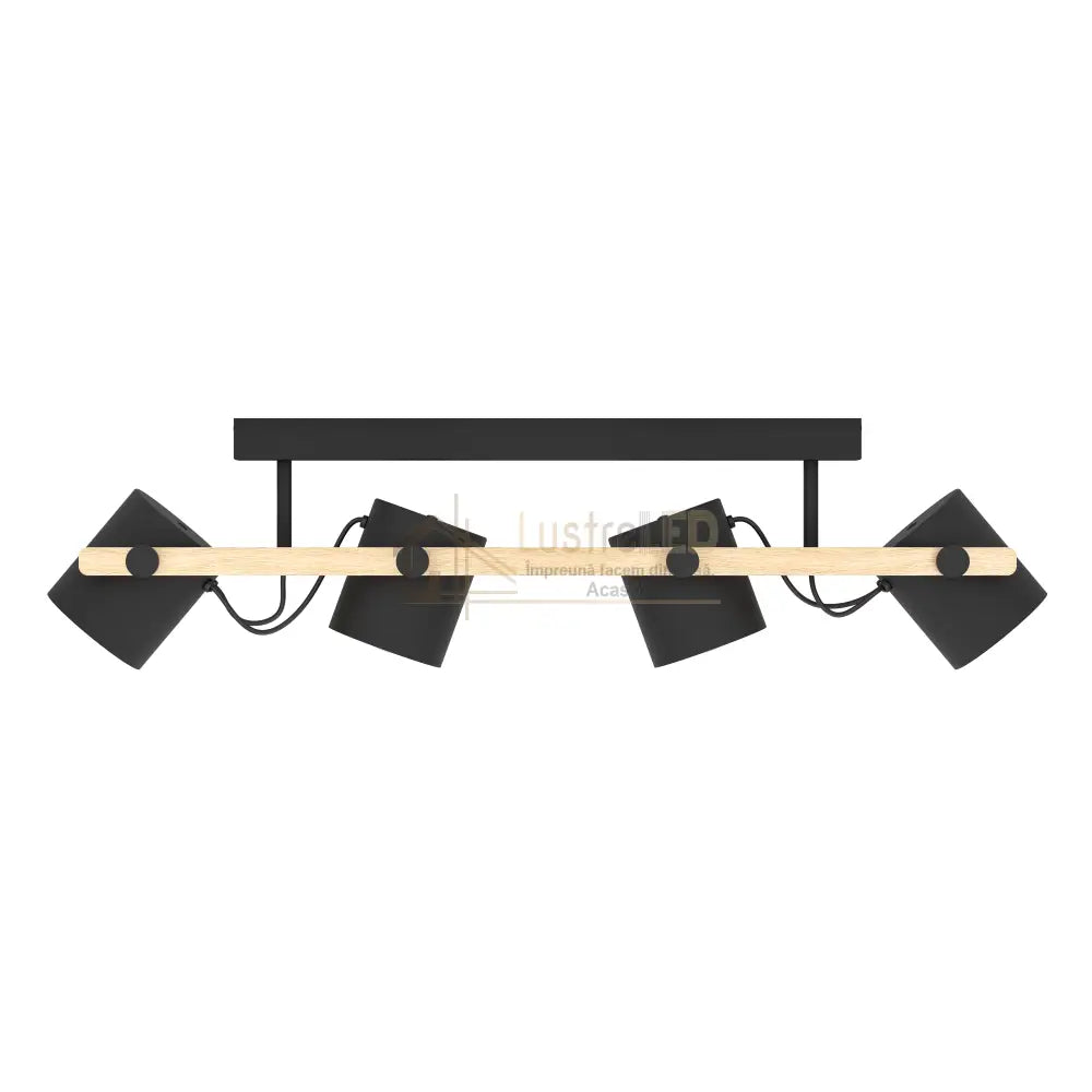 Lustra HORNWOOD Black & Brown 100CM NEAGRA / VINTAGE SI RETRO DESIGN / 100CM Chandeliers