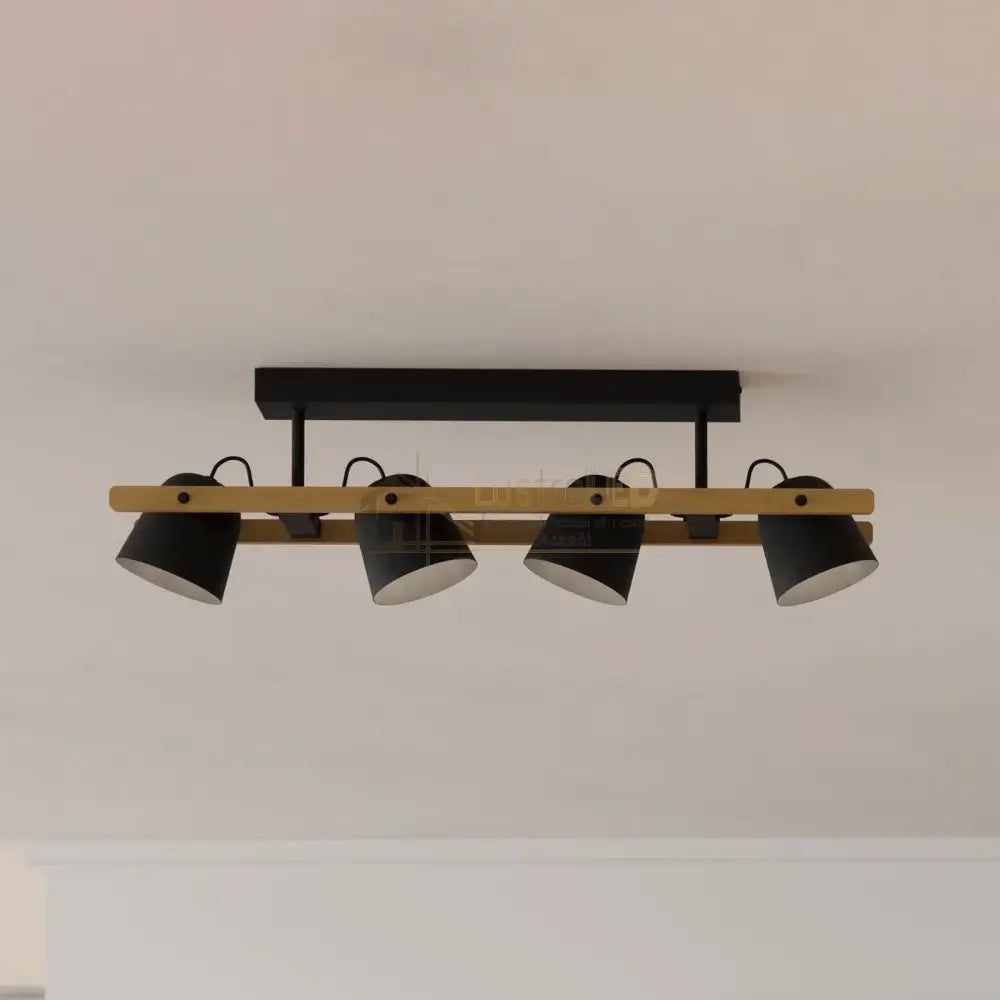 Lustra HORNWOOD Black & Brown 100CM NEAGRA / VINTAGE SI RETRO DESIGN / 100CM Chandeliers