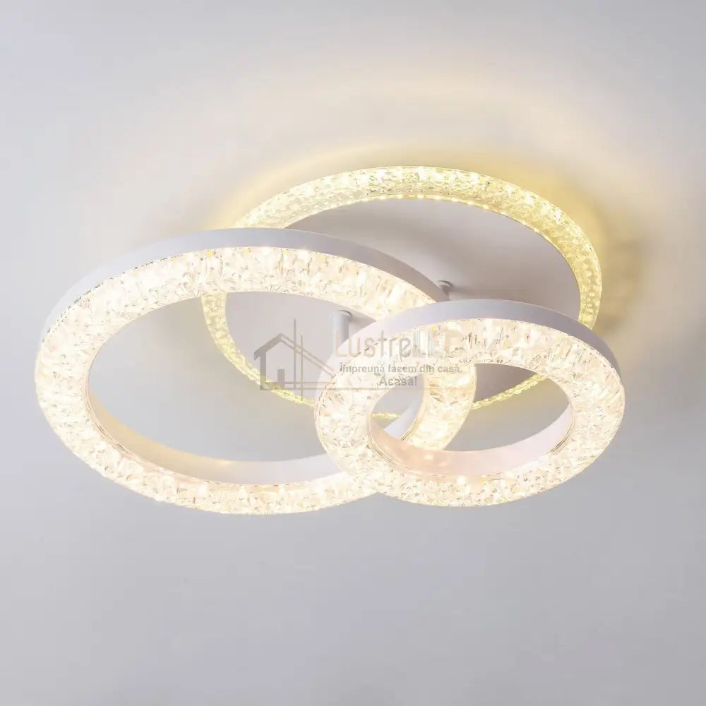 Lustra Led 1 + 1 Circle Bubbles Echivalent 400W Telecomanda Lighting Fixtures