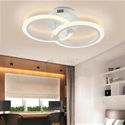 Lustra Led 1 + 1 Circle Design Alb Echivalent 300W Telecomanda Alba / 40Cm Circle Design Lighting