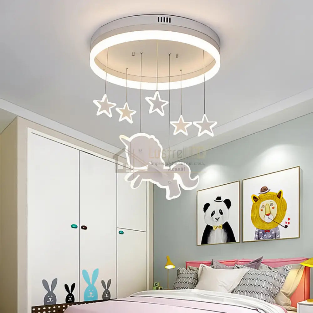 Lustra LED 100W Starry Unicorn Telecomanda 5305 ALBA / 50CM / KIDS Lighting Fixtures