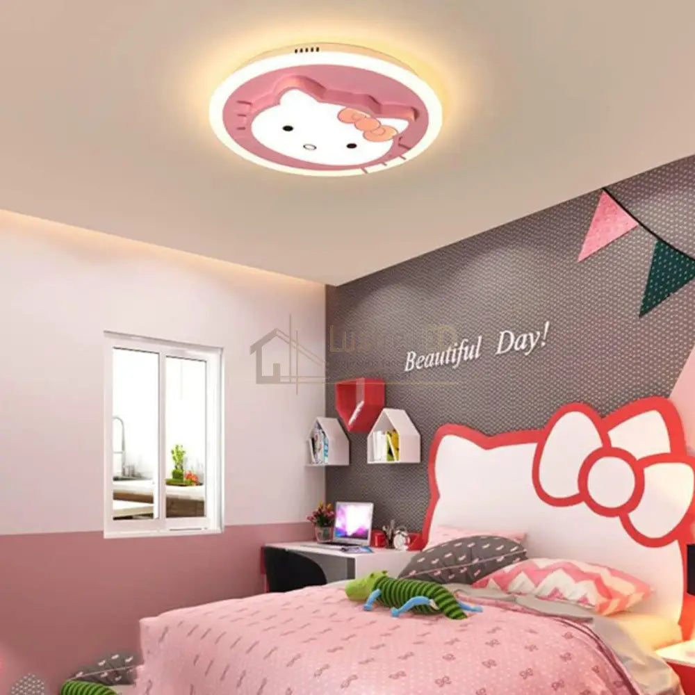 Lustra LED 104W Pink Kitty Telecomanda Echivalent 400W