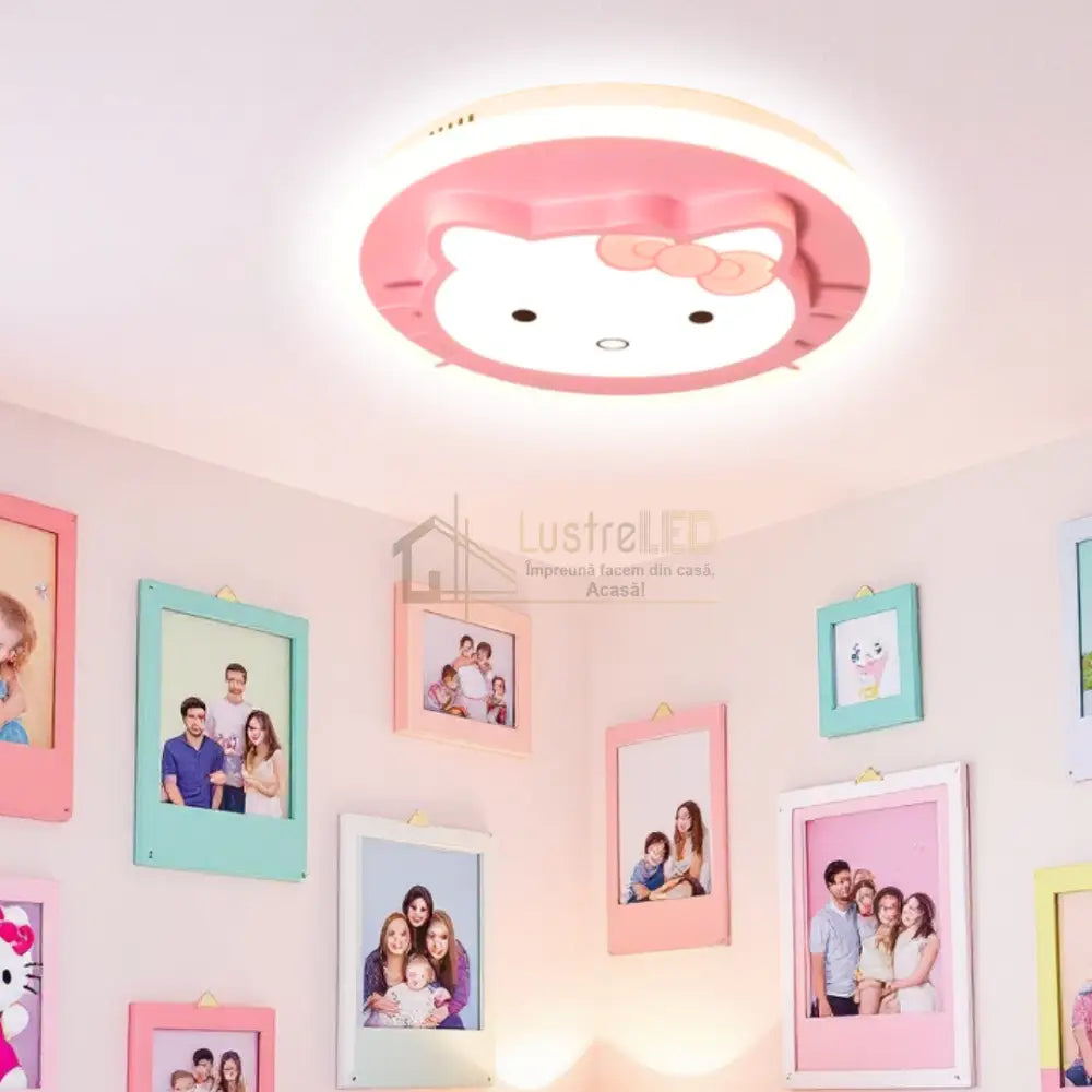 Lustra LED 104W Pink Kitty Telecomanda Echivalent 400W
