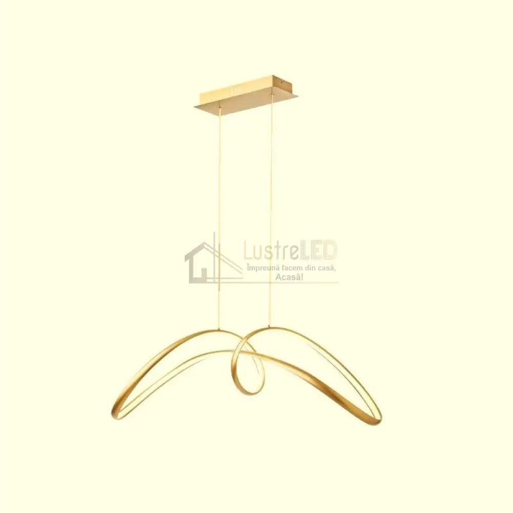 Lustra Led 108W Suspendata Eliptic Gold Smart Lighting Fixtures