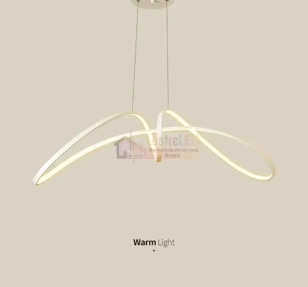 Lustra Led 108W Suspendata Eliptic White Smart Lighting Fixtures