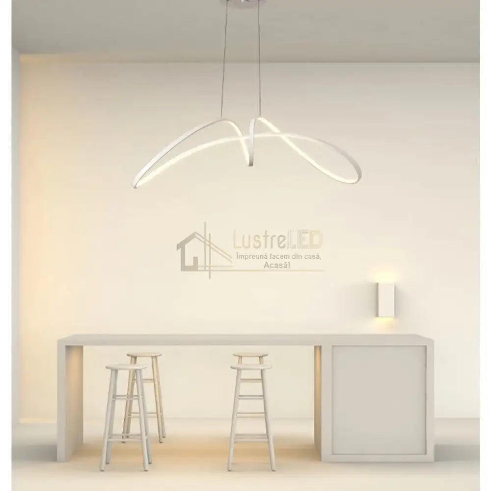 Lustra Led 108W Suspendata Eliptic White Smart Lighting Fixtures