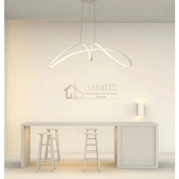 Lustra Led 108W Suspendata Eliptic White Smart Lighting Fixtures