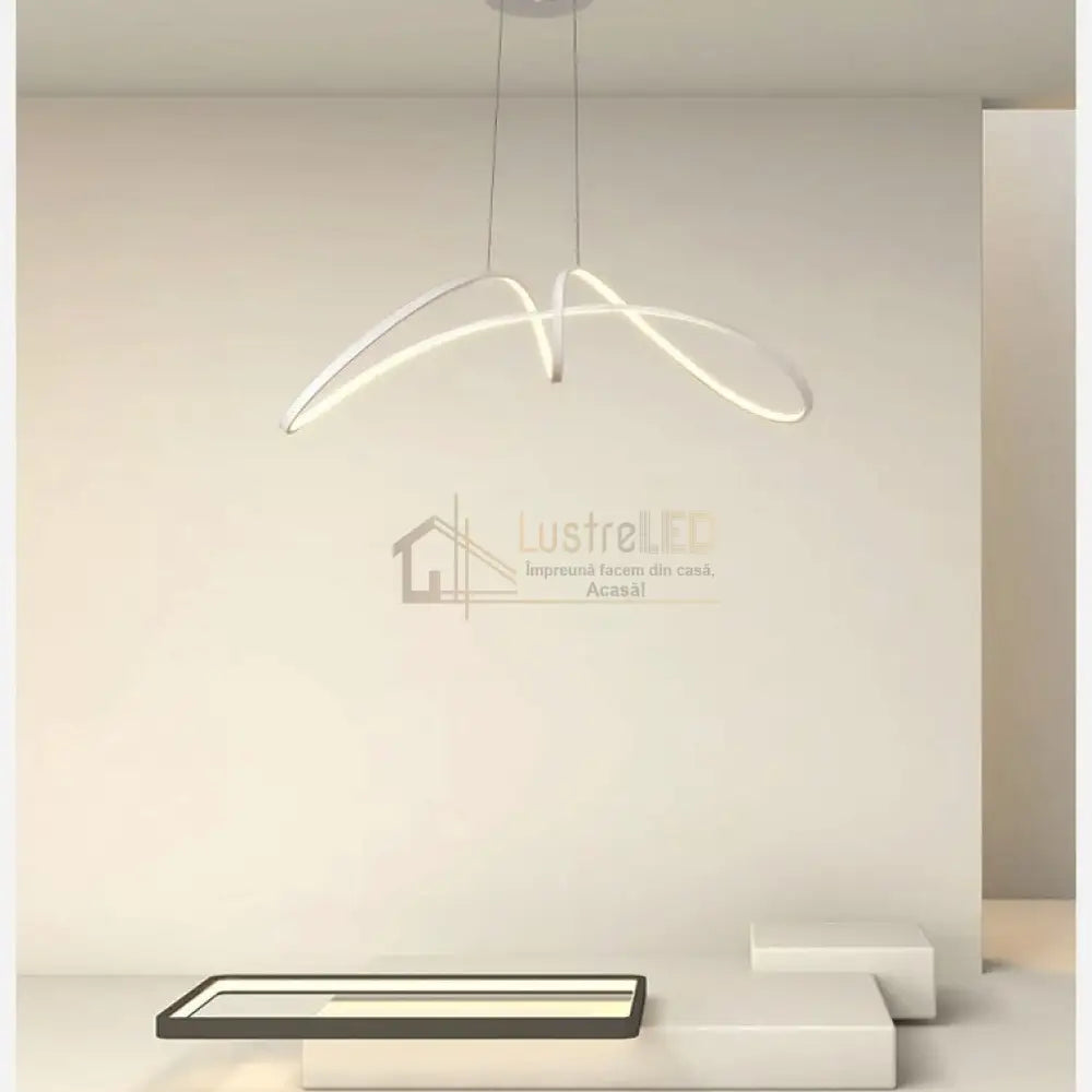 Lustra Led 108W Suspendata Eliptic White Smart Lighting Fixtures