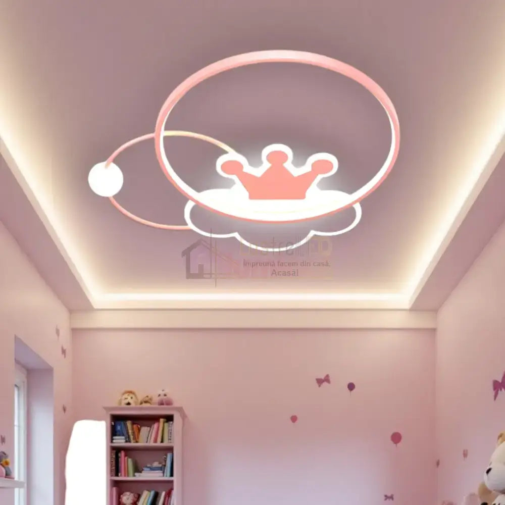 Lustra LED 110W Pink Majesty Telecomanda Echivalent 300W KIDS Lighting Fixtures