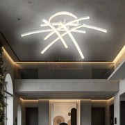 Lustra LED 6 Modern LINES White Echivalent 400W Telecomanda WT-7023-6C ALBA / 69CM / MINIMALIST DESIGN Lighting Fixtures