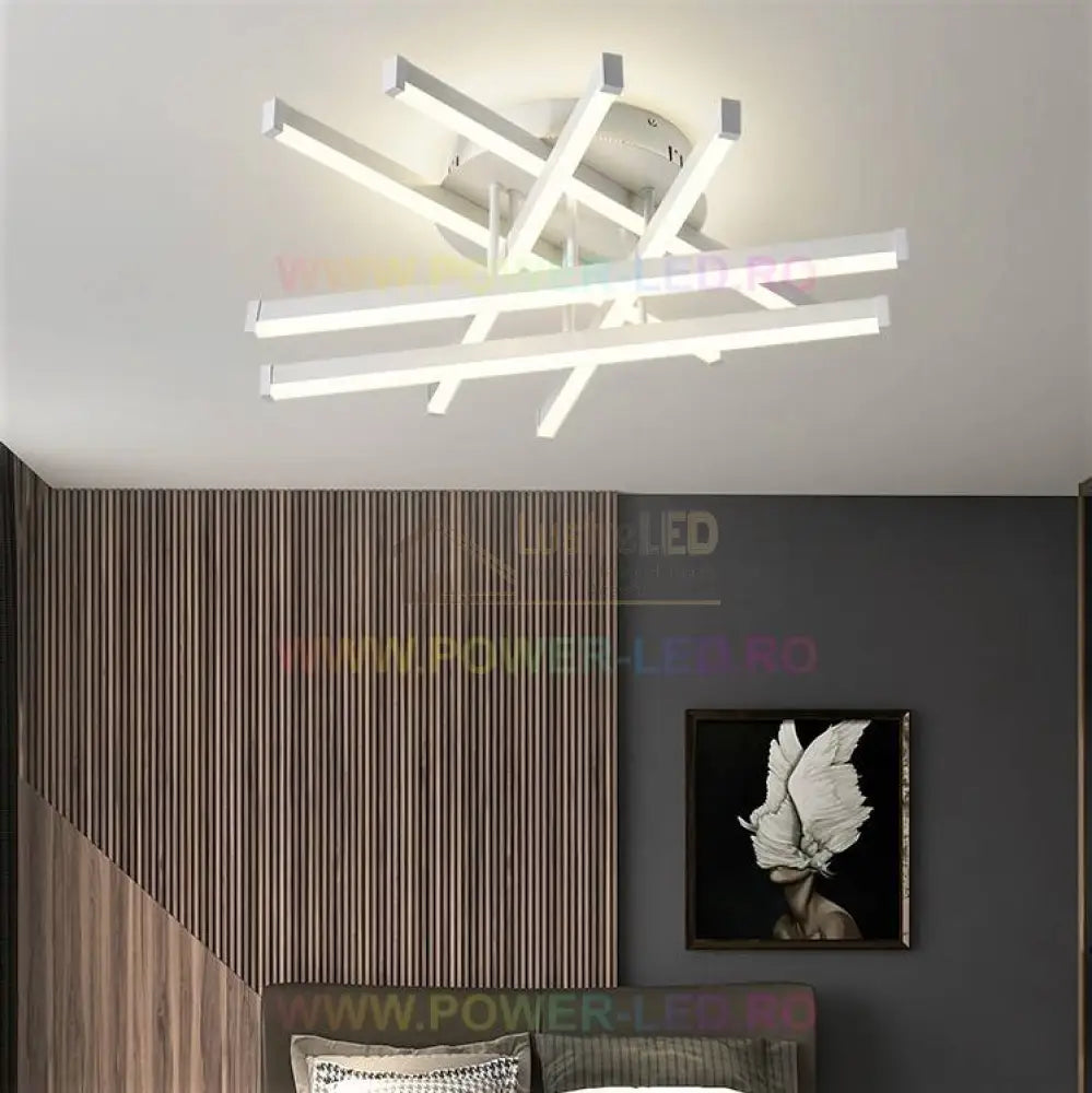 Lustra Led 120W 6 Lines Design Round Alba Smart Echivalent 500W Lighting Fixtures