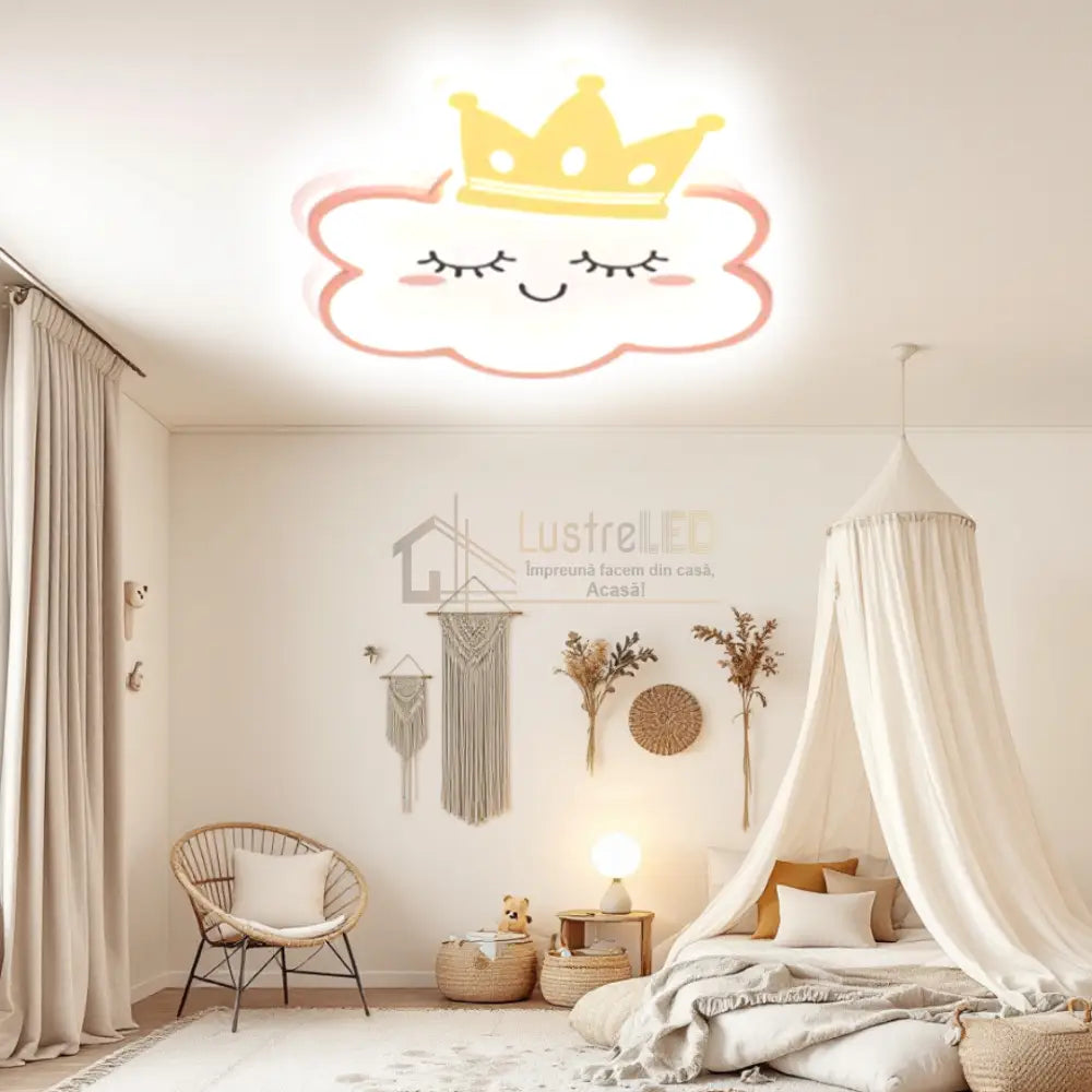 Lustra LED 120W Happy Cloud Telecomanda Echivalent 500W