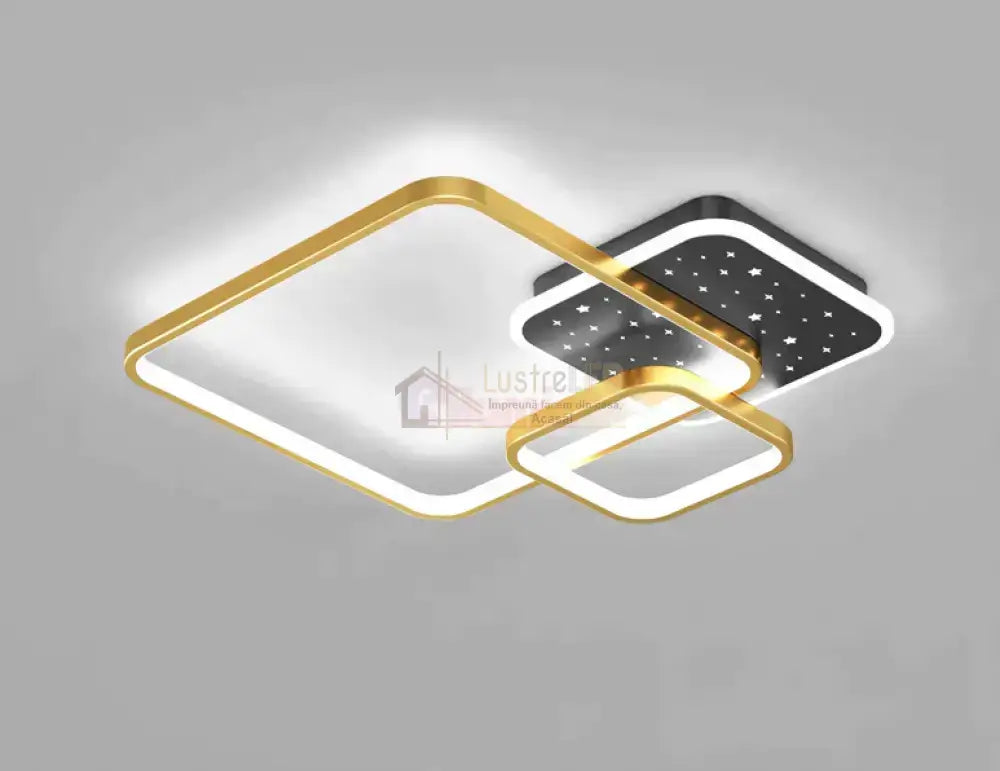 Lustra Led 132W Square Stelute Telecomanda Echivalent 400W - C57 Lighting Fixtures