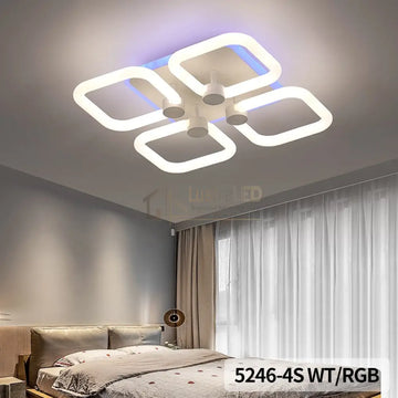 Lustra LED 140W SQUARE 2+2 RGB SMART Telecomanda