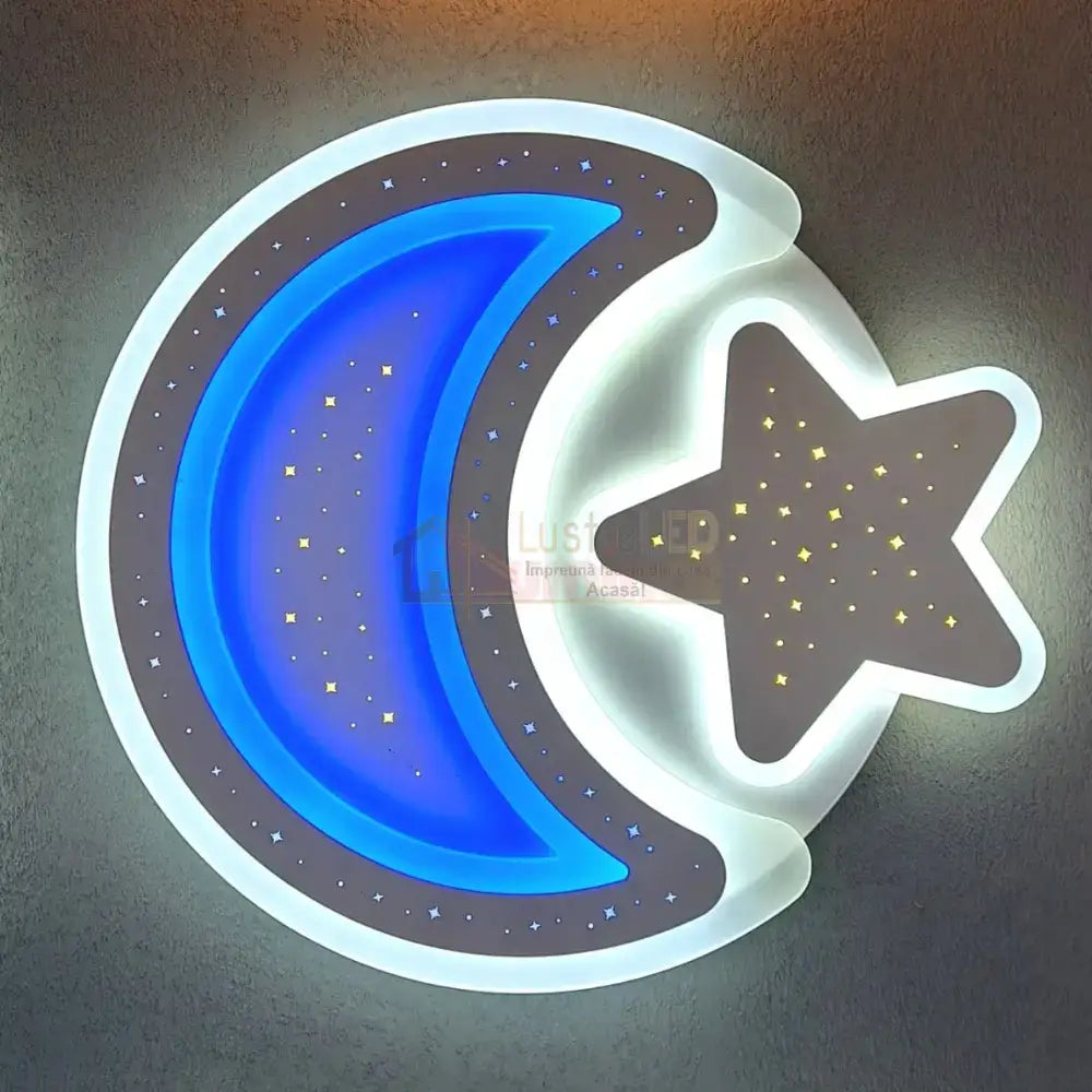 Lustra Led 142W Moon Rgb 40Cm Telecomanda Lighting Fixtures