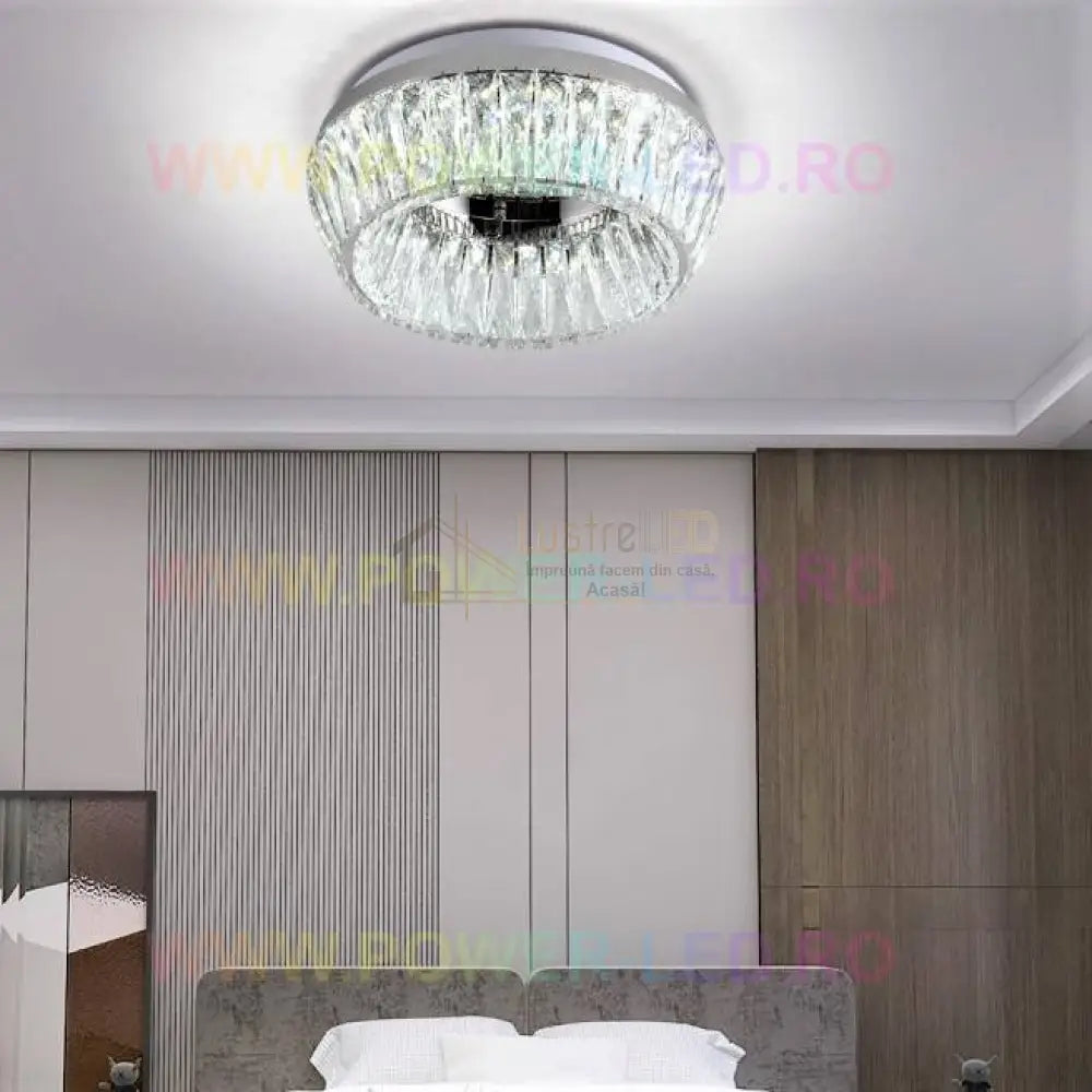 Lustra Led 144W Lora Cristal Telecomanda Chandeliers Crystal