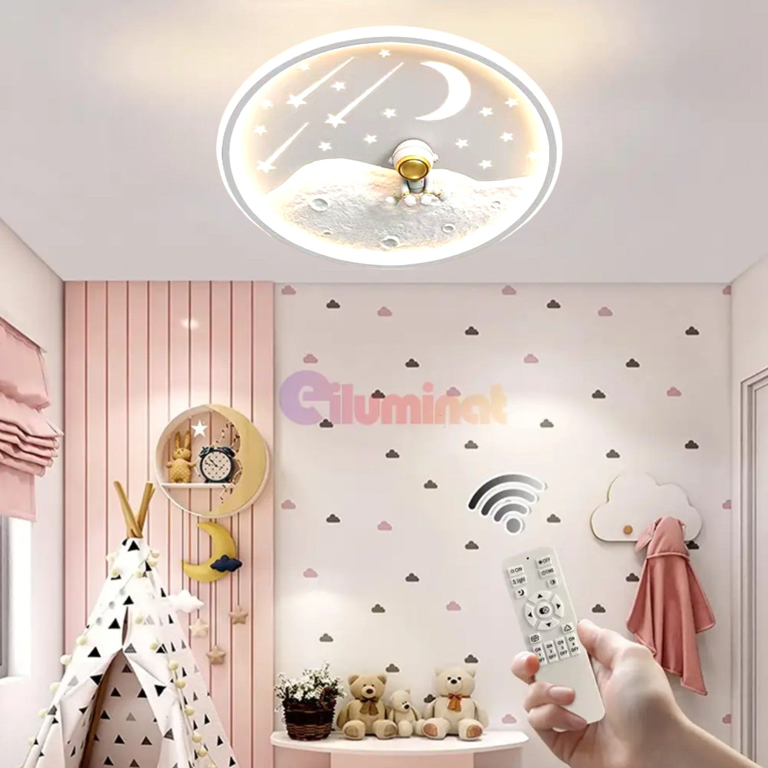 Lustra LED 150W Astro-Man Kids Echivalent 500W Telecomanda