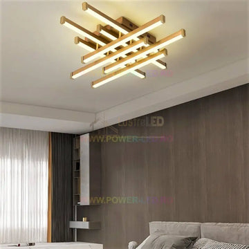 Lustra LED 160W 8 LINES Design Gold Telecomanda