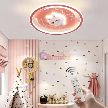 Lustra LED 160W Pink Bunny Echivalent 500W Telecomanda