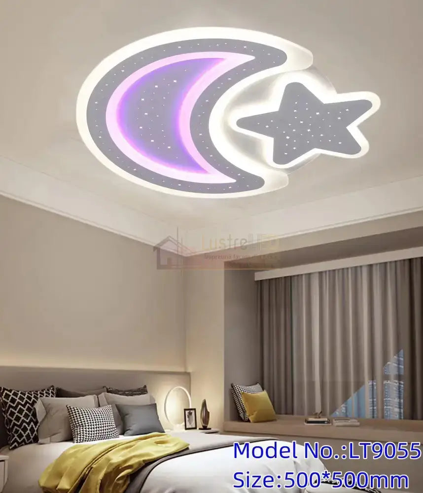 Lustra Led 164W Moon Rgb 50Cm Telecomanda Lighting Fixtures