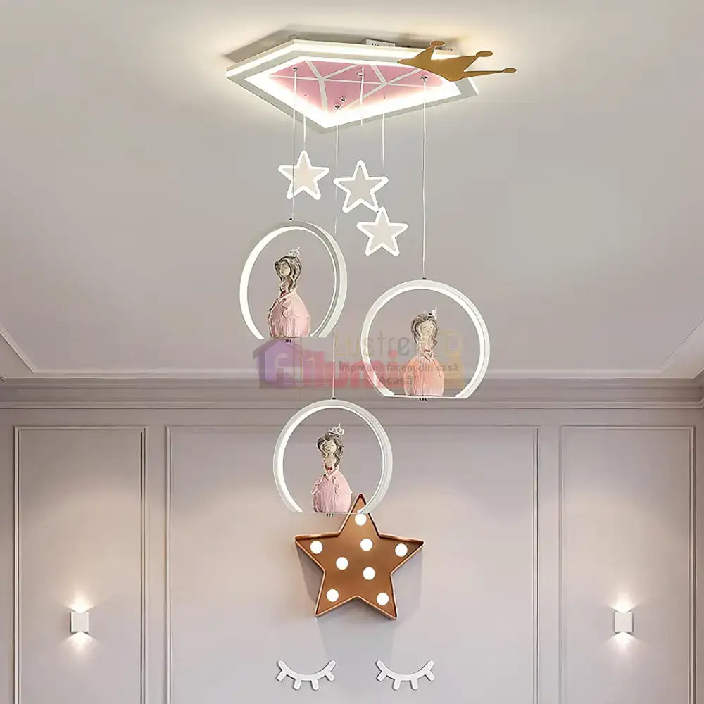 Lustra LED 170W Galaxy Princess Telecomanda 5302 lustreled.ro